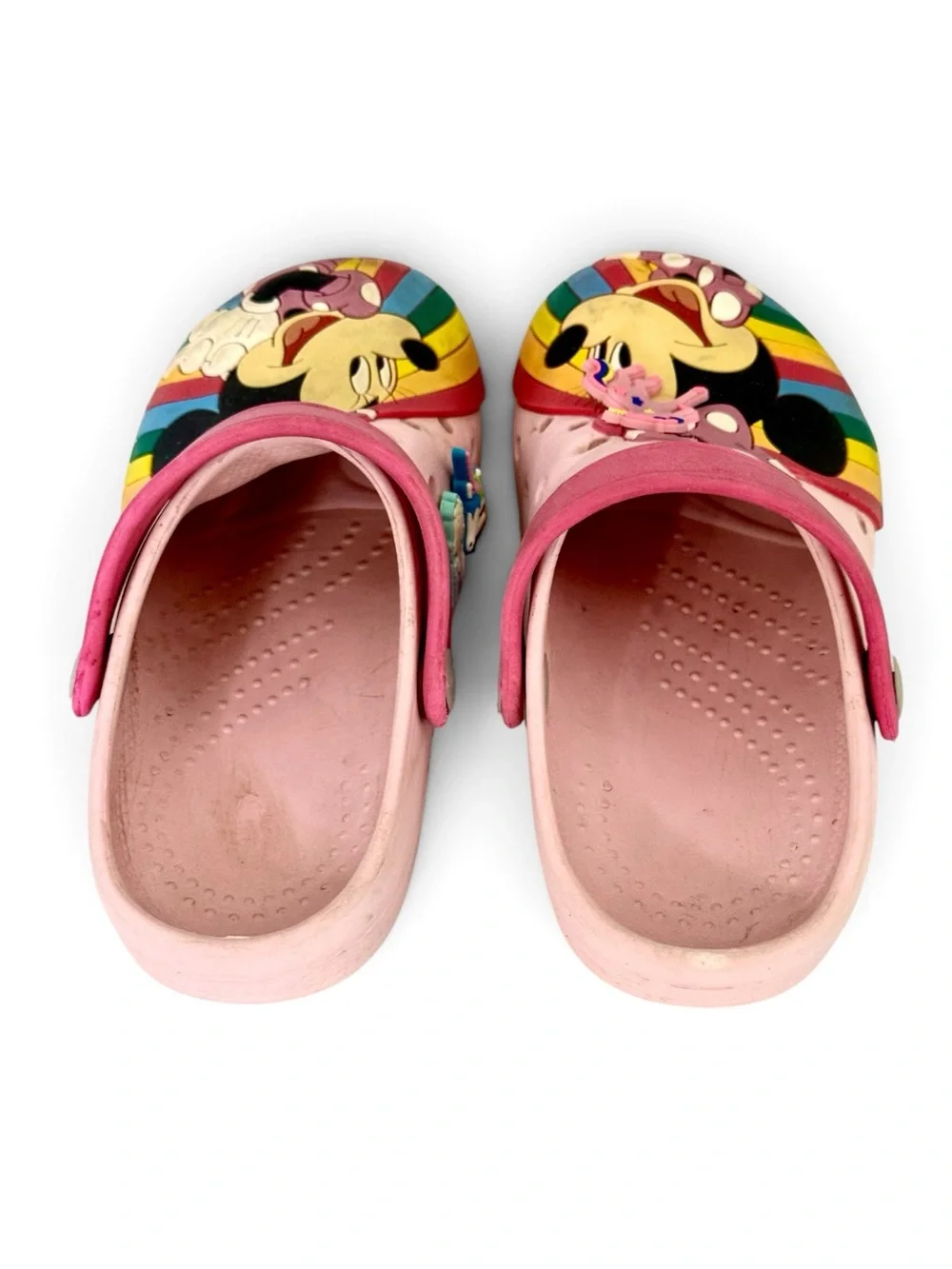 Minnie Mouse Rainbow Crocs With Croc Decorative Charms